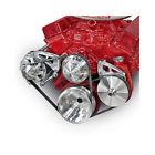 22053 March Performance Pulley Kit Serpentine Aluminum Clear Powdercoated Chevy Small