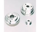 Sb-90 4490 March Performance Pulley Set Serpentine Aluminum Clear Powdercoated Chevy Degree