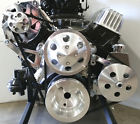 9074kp Unbranded Sb Chevy Complete Long Pump Polished Aluminum Pulley Kit