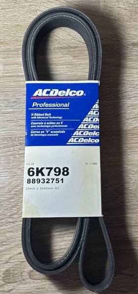 6k798 Ac Delco Serpentine Belt For Chevy F150 Truck Ford F-150 Chevrolet Camaro