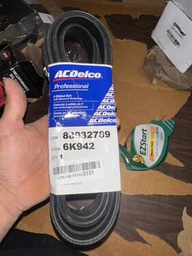 6k942 Acdelco 021625248899 Gold Standard V-ribbed Serpentine Belt