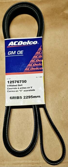 12576750 Acdelco / Gm Oem Serpentine Belt V Ribbed. # - Brand New