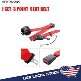 2985740086 Afarnova 1 Pack Universal 3 Point Retractable Adjustable Car Seat Belt With Sensor Usa