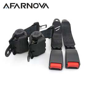 6533039179 Afarnova Pair Seatbelt Lap Strap 2 Point Harness Replace Belt Retractable Black Fits Vlv