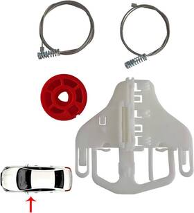 4645 Aftermarket Products Window Regulator Repair Kit For Dodge Nitro Front Left Driver Side 2007-2012