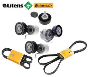 6a0751603603605 Aps - Oem Original Litens-ina-contitech Belt Tensioner Idler Pulley Drive Kit 6pcs For Audi A7 Quattro 12-13