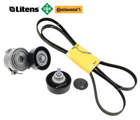 3a3094203626938 Aps - Oes Original Litens-ina-continental Belt Tensioner And Idler Pulley Drive Kit For Audi 3.2l A4 A5 Quattro Q5