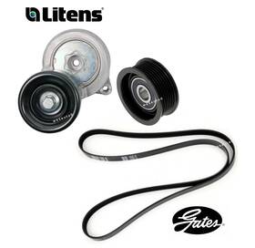 3a8216443698147 Aps - Original Litens-gates Belt Tensioner And Idler Pulley Drive Kit Oes For Acura Tsx 2.4l 10-14
