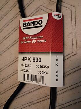 Bando 649717000875 Accessory Drive Belt 4pk890