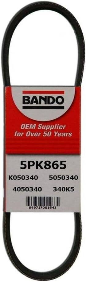 Bando 649717001643 Usa 5pk865 Oem Quality Serpentine Belt