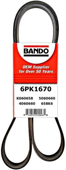 Bando 6pk1670 Usa Oem Quality Serpentine Belt