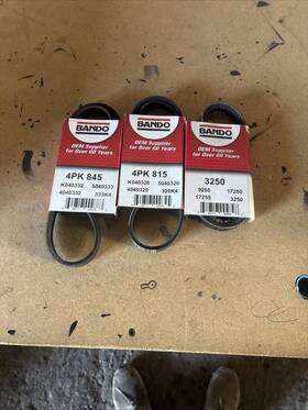 97713-1c200 Bando Alternator-ac-power Steering 3 Pcs Drive Belt Kit Fits Hyundai Accent 2006-2011