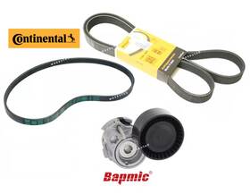 3b4175913195381 Bap-mic / Continental Belt Tensioner With Pulley And Drive 3pcs Oem Spec For Bmw 750i 750li Xdrive