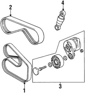 11-28-1-703-943 Bmw Genuine 1991-1995 - Ac Belt