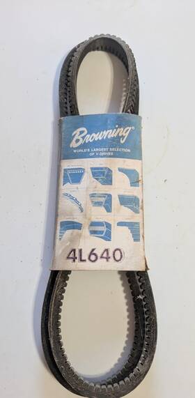 4l640 Browning V-belt Classic Industrial Drive Belt Made In Usa Cogged