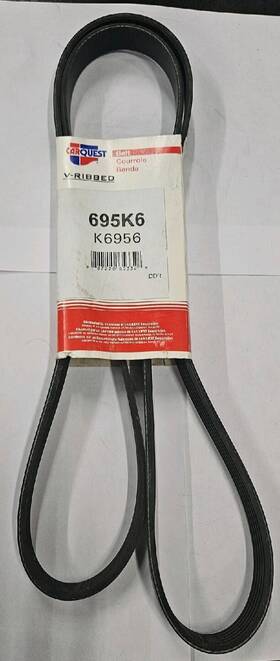 695k6 Carquest Standard Serpentine Belt 69.5 Inch Long 6 Rib Count For Chevrolet Malibu 2004 2007