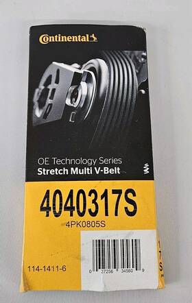4040317s Continental 037256345609 Elite Polyv Serpentine Self Tensioning Stretch Multi V Belt