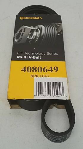 4080649 Continental Multi V Serpentine Belt 8pk1647 Drive
