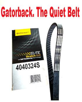 4040324s Continental Elite Serpentine Acstretch Belt Poly-v Quiet Gatorback