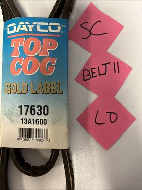 13a1600 Dayco 17630 Top Cog Gold Label Belt