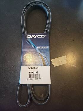 5060865-hb Dayco Poly Rib Belt Serpentine Belt. 6pk2195