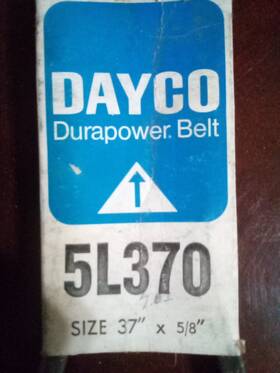 5l370 Dayco New Durapower Heavy Duty V-belt 37 Inch X 5/8