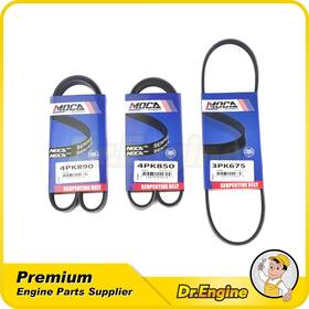 Dre07124 Dr. Engine Autoparts Serpentine Drive Belt Set Fit 2005-2009 Hyundai Tucso N Kia 2.0l Alt-ac-ste Er