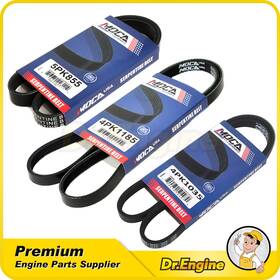 Dre09349 Dr. Engine Autoparts 3x Drive Belt Set Alt-ac-power Steer For 1996-1998 Nissan Quest 3.0l V6 Sohc
