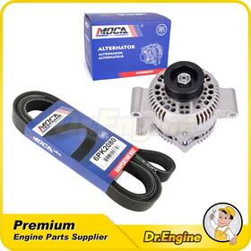Dre09790 Dr. Engine Autoparts New Alternator And Serpentine Belt For 98-01 Ford Ranger Mazda B2500 2.5l