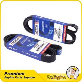 Dre10419 Dr. Engine Autoparts 2x Serpentine Belt Set For 15-19 Ford Transit-150 Transit-250 Transit-350