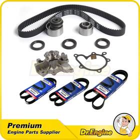Dre10771 Dr. Engine Autoparts 3x Timing Belt Water Pump Serpentine Belts For 93-97 Mazda 626 01-03 Protege 2.0