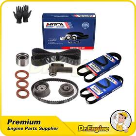 Dre10773 Dr. Engine Autoparts Timing Belt Kit Hydraulic Tensioner Serpentine Fit For Hyundai Mitsubishi