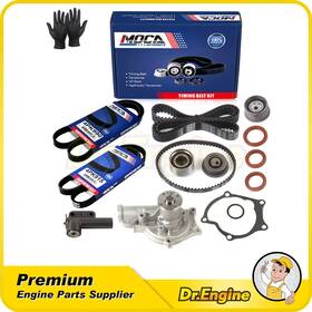 Dre10775 Dr. Engine Autoparts Timing Belt Kit Water Pump Serpentine For Hyundai Mitsubishi 4pk915 4pk990