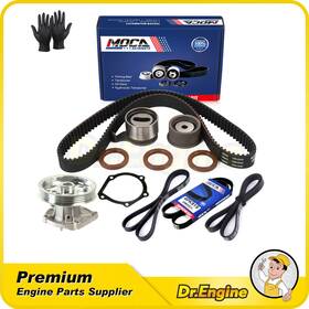 Dre10777 Dr. Engine Autoparts Timing Belt Kit Water Pump 3x Drive Fit For 1998 Toyota Tercel 1.5l L4