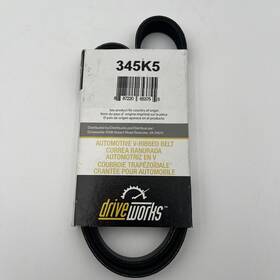 345k5 Driveworks Poly Rib Belt Serpentine 34.5 Long 5 Count