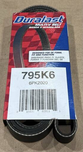 795k6 Duralast 045031028111 Multi-v Serpentine 6pk2020 Belt Made In Usa