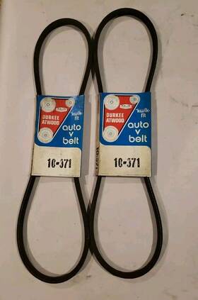 10-371 Durkee Atwood Lot Of 2 Auto V-belt Kwik-fit