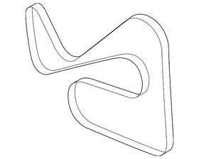 8l8z-8620-f Ford Genuine Serpentine Belt 8l8z8620f