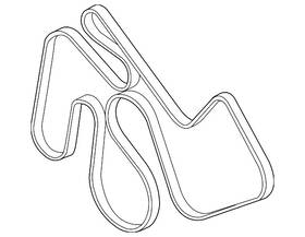 Bc3z-8620-b Ford Genuine Serpentine Belt