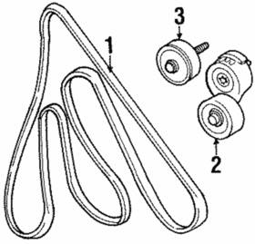 F68z-8620-aa Ford Genuine Serpentine Belt