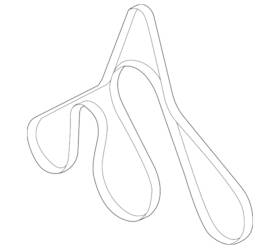 Ford Lc3z-8620-f Genuine Serpentine Belt Lc3z8620f