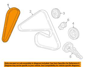 3l8z-8620-ba Ford Oem Oem-serpentine Drive Fan Belt 3l8z8620ba