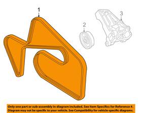 Xw4z-8620-ab Ford Oem Oem-serpentine Drive Fan Belt Xw4z8620ab