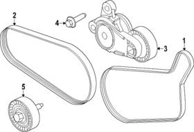 Pr3z-8620-a Ford Genuine 2024 Mustang - Serpentine Belt