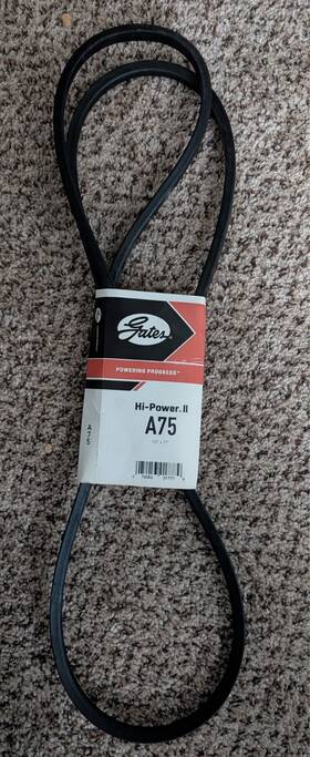 Gates 072053017779 A75 Hi-power Ii Classical Section Wrapped V-belt 1/2 Inch X 77