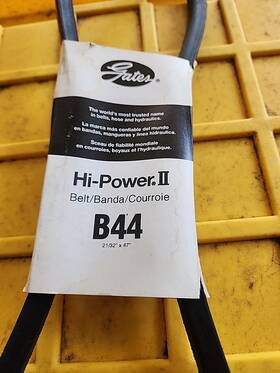 Gates 072053019285 New B44 Hi-power Ii Serpentine Belt 21/32 Inch X 47