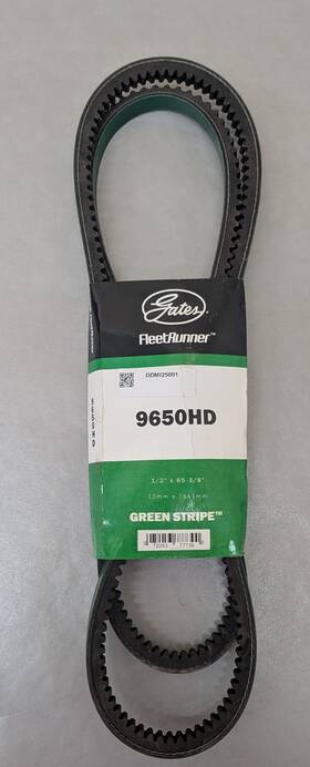 Gates 072053777390 9650hd Fleetrunner Green Stripe V-belt 1/2 Inch X 65 3/8