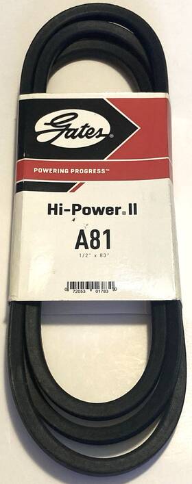 328821 Gates A81 Wrapped Composite V-belt 83 Inch Long X 1/2 Top Width For Industrial