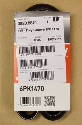 4060578 Gates Genuine 6pk1470 Micro-v Ribbed 6 Rib Poly-v Serpentine Belt 1470mm 57.874 Inch