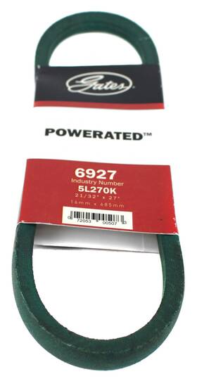6927 Gates Powerated V-belt 21/32in X 27in Fits Clutching/heavy Duty Drives Part